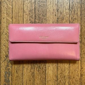 Vintage kate spade Trifold Pink & Green Checkbook Wallet